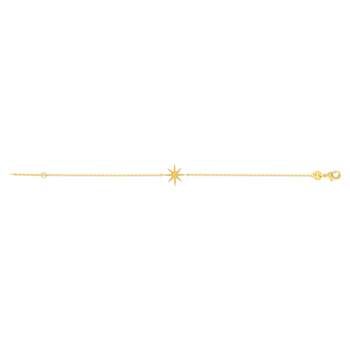 Vergulde armband met stermotief 18 cm