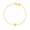 Bracelet plaqué or motif étoile 18 cm - vue Vporté 1