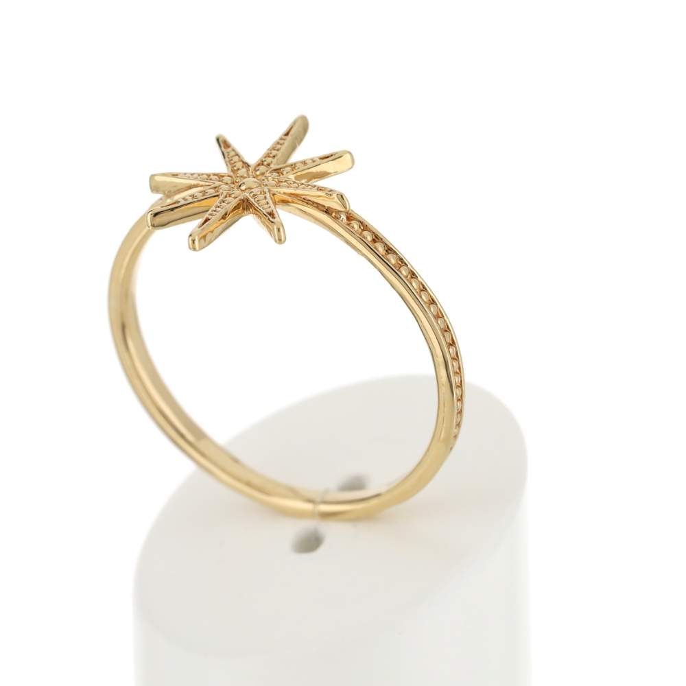 Bague plaqué or motif étoile - vue 3