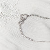 Bracelet acier zirconias 22 cm motif coeur et infini - vue VD1