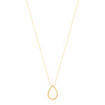 Collier plaqué or motif goutte perlé 45 cm - vue 2