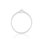 Solitaire or blanc 750 diamant 0.08 carat h/si - vue 2