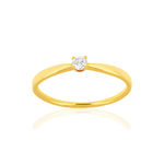 Solitaire or jaune 750 diamant 0.08 carat h/si - vue 1