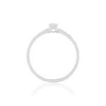 Solitaire or blanc 750 diamant 0.18 carat h/si - vue 2