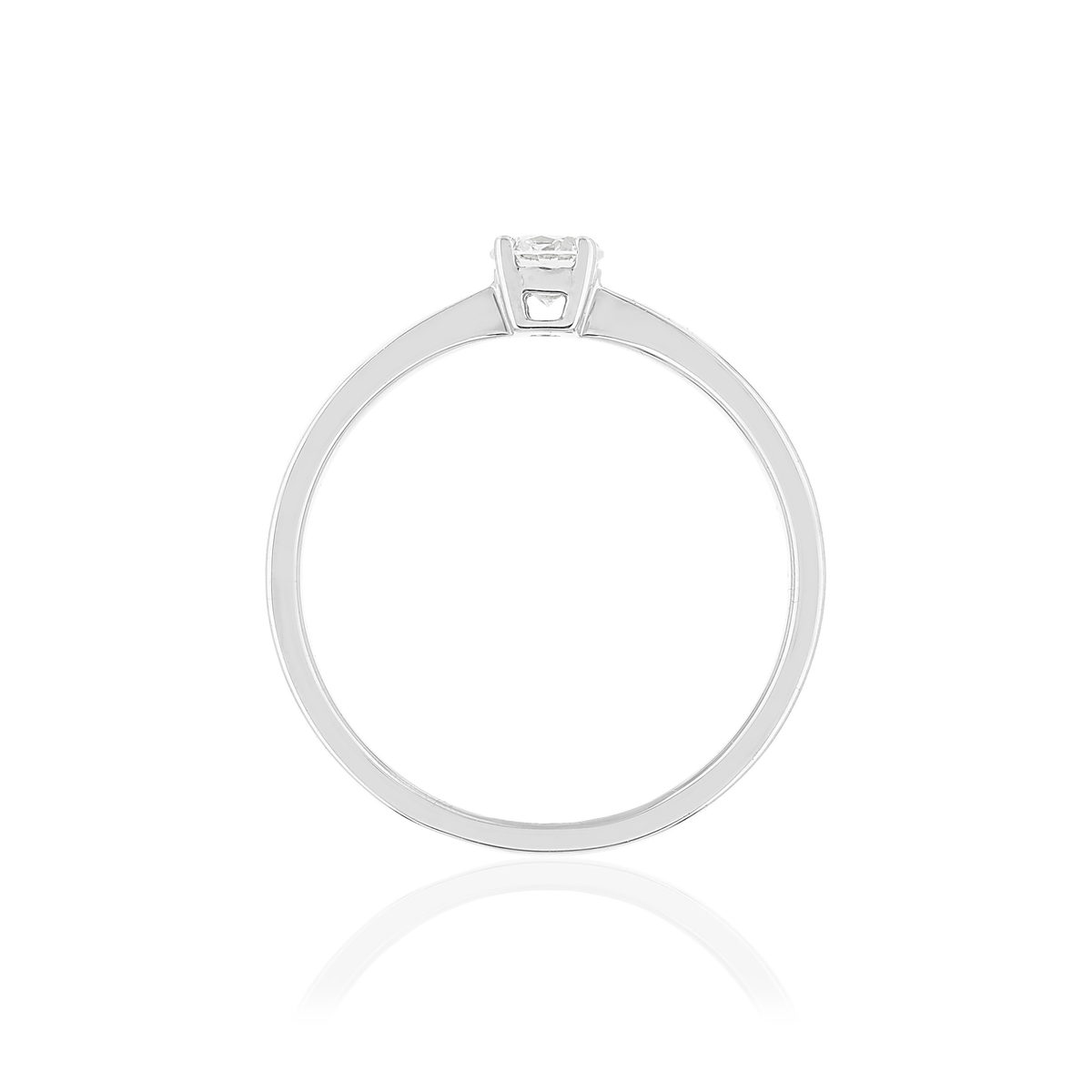 Solitaire or blanc 750 diamant 0.29 carat H/P1 - vue 2