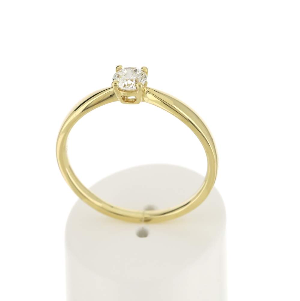 Solitaire or jaune 750 diamant 0.29 carat h/si - vue 2