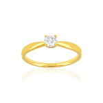 Solitaire or jaune 750 diamant 0.29 carat H/P1 - vue 1