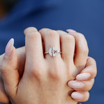 Bague argent 925 zirconias - vue porté 1