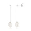 Boucles d'oreilles argent 925 perles de culture de chine zirconias - vue V1