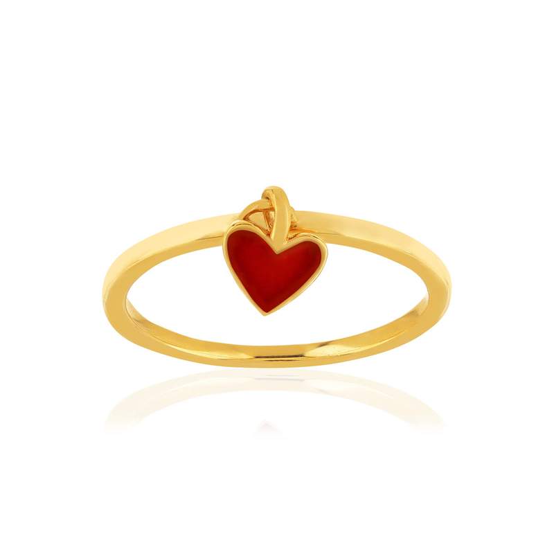 Bague plaqué or laque - vue 1