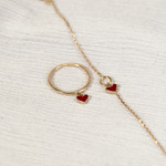 Bague plaqué or laque - vue D1