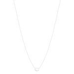 Collier argent 925 motif coeur et infini 42 à 45 cm - vue 2