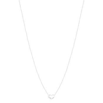 Collier argent 925 motif coeur et infini 42 à 45 cm