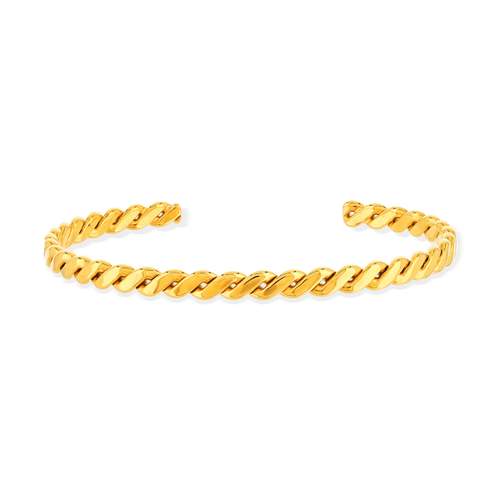 Bracelet rigide acier jaune 60 mm