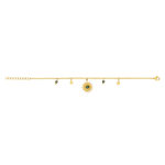 Bracelet acier jaune pierres naturelles 18,5 cm - vue 2