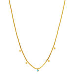 Collier acier jaune turquoise soleil 42 cm - vue 2
