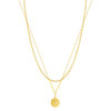 Collier acier jaune pierre imitation blanche étoile 41,5 cm - vue V2