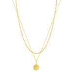 Collier acier jaune pierre imitation blanche étoile 41,5 cm - vue 2