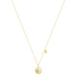Collier acier jaune nacre 45 cm - vue 2