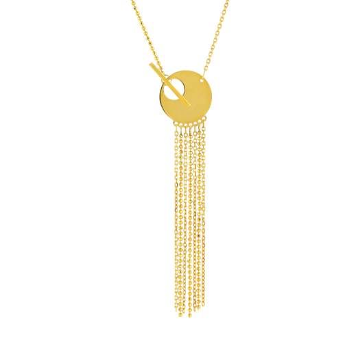 Collier or jaune 375 motif cercle 45 cm
