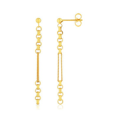 Boucles d'oreilles or jaune 375 - vue 1