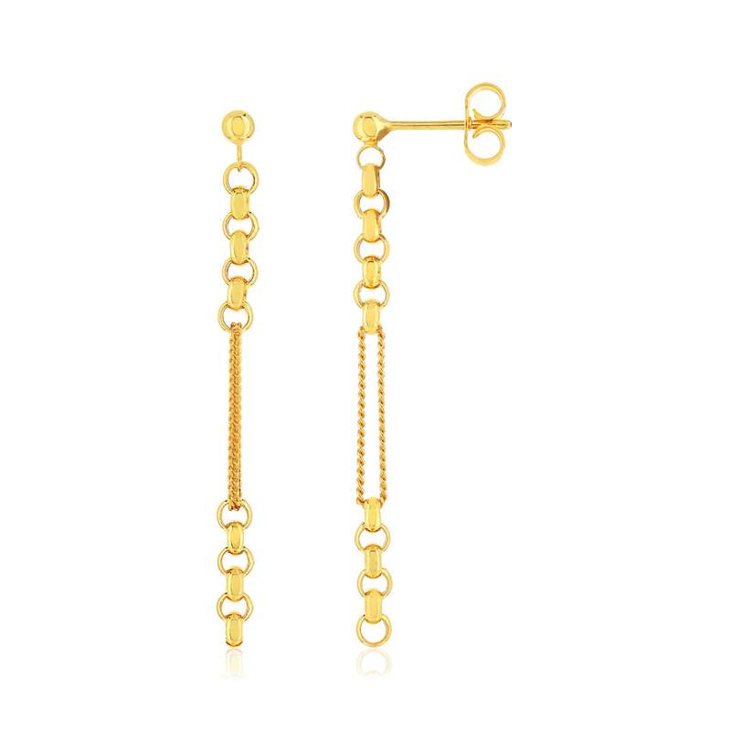 Boucles d'oreilles or jaune 375 - vue 1