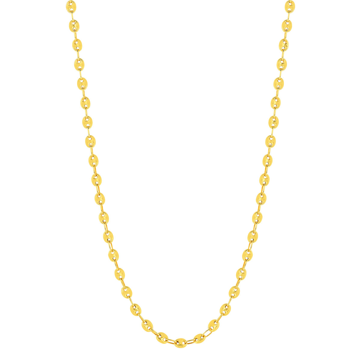 Collier or 375 jaune ,maille grain de café, 45 cm - vue 2