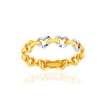 Bague or jaune 375 motif coeur - vue 1