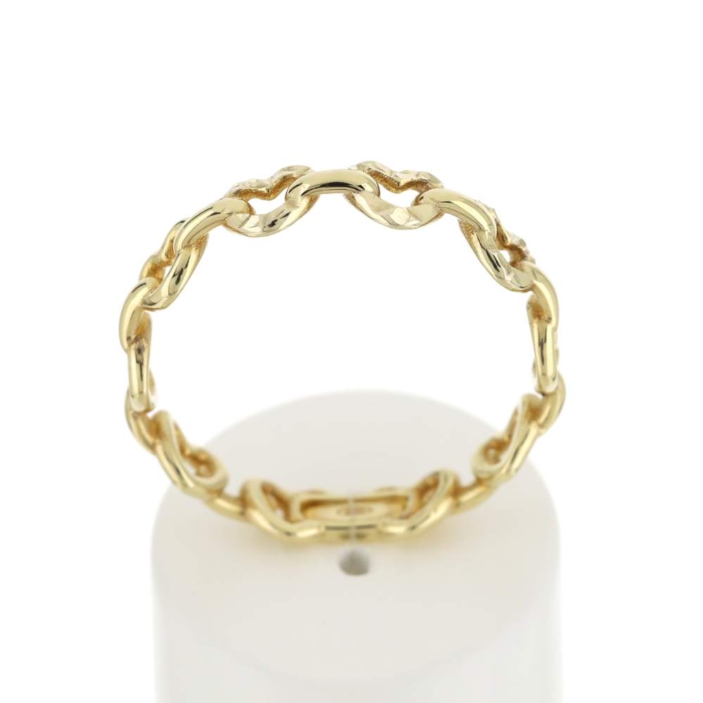 Bague or jaune 375 motif coeur - vue 1