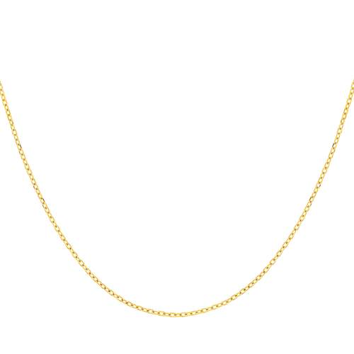 Chaine or 750 jaune, maille forçat, 40 cm