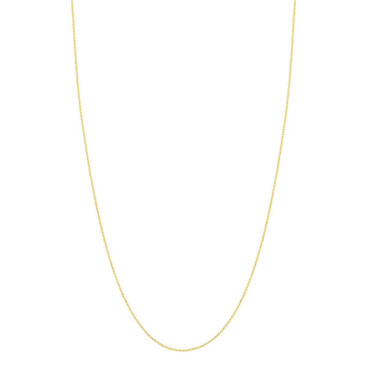 Chaine or 750 jaune, maille forçat, 40 cm - vue 2