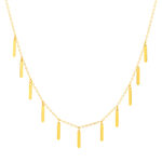 Collier or jaune 375 pampilles 43 cm - vue 1