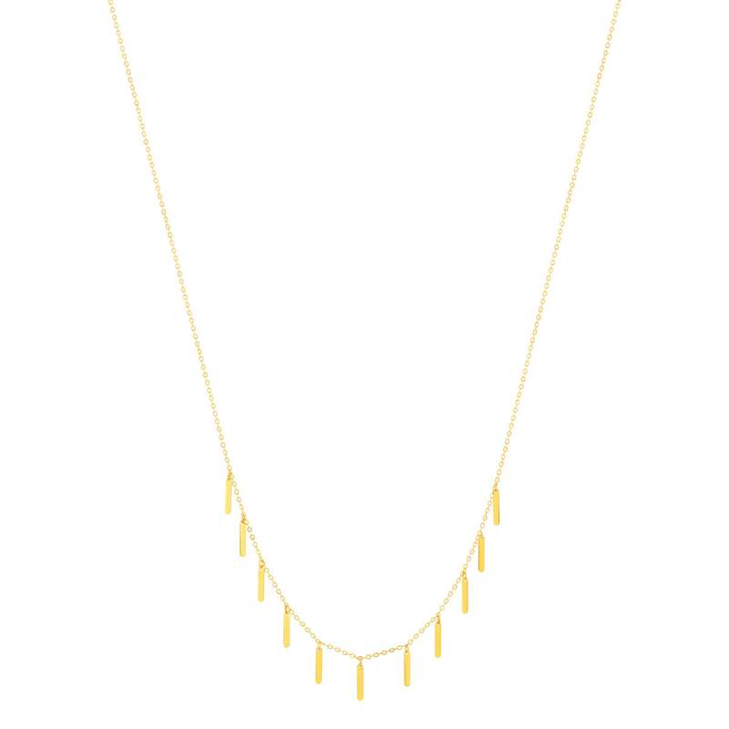 Collier or jaune 375 pampilles 43 cm - vue 2