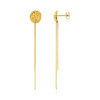 Boucles d'oreilles or jaune 375 - vue V1