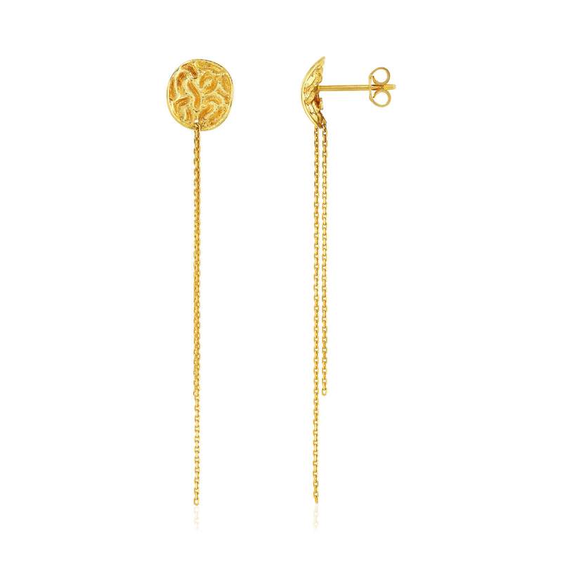 Boucles d'oreilles or jaune 375 - vue 1