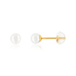 Boucles d'oreille or jaune 375, perles de culture de Chine - vue 1