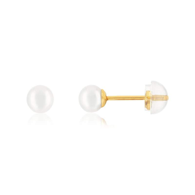 Boucles d'oreille or jaune 375, perles de culture de Chine - vue 1