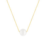 Collier or jaune 375 perle de culture de Chine 41cm - vue 1