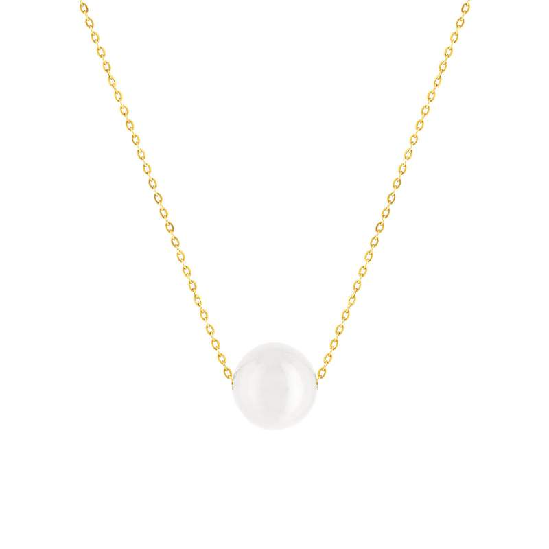 Collier or jaune 375 perle de culture de Chine 41cm - vue 1