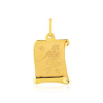 Pendentif or jaune 375, zodiaque vierge - vue 1