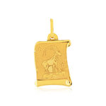 Pendentif or jaune 375, zodiaque capricorne - vue 1