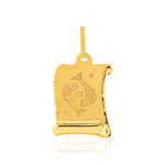 Pendentif or jaune 375, zodiaque poisson - vue 1