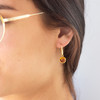 Boucles d'oreilles or 375 jaune ambre - vue V1