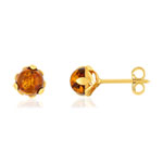 Boucles d'oreilles or 375 jaune ambre - vue 1