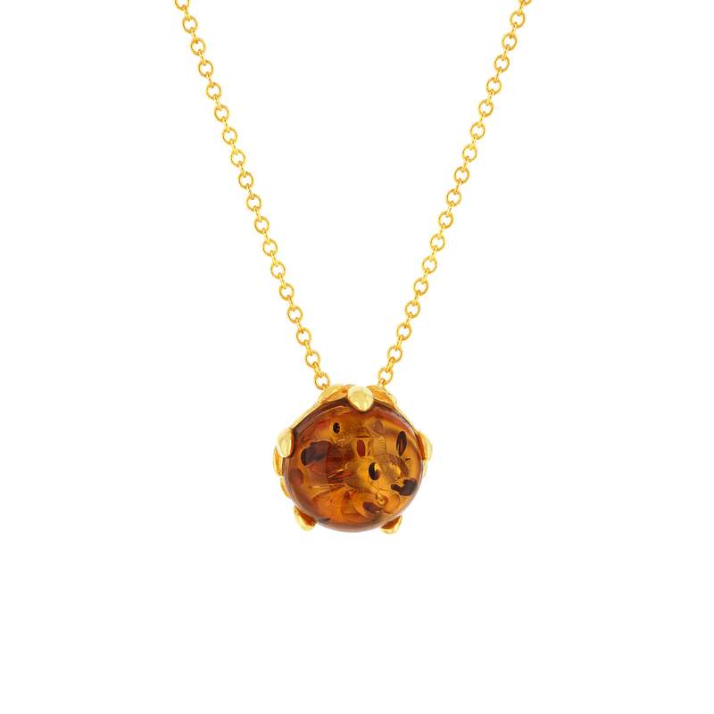 Collier or 375 jaune ambre 48cm - vue 1