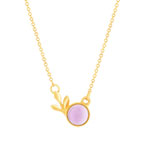 Collier or 375 jaune améthyste 50 cm - vue 1