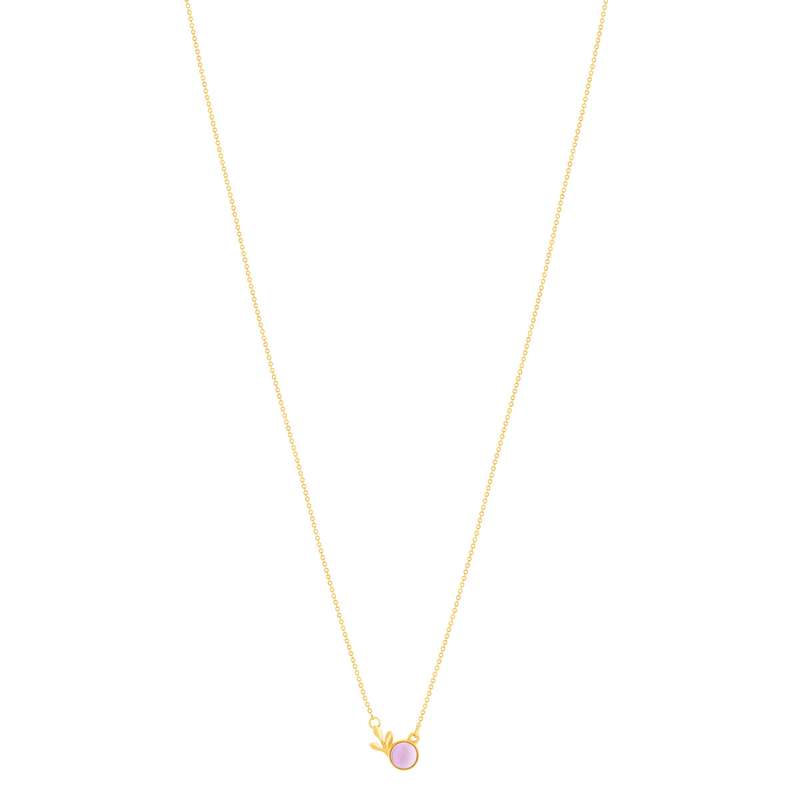 Collier or 375 jaune améthyste 50 cm - vue 2