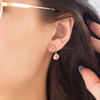 Boucles d'oreilles or 375 rose quartz - vue V1