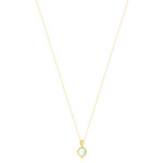Collier or 375 jaune quartz vert 48 cm - vue 2