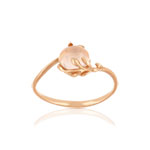Bague or 375 rose quartz - vue 1